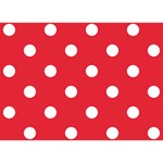 Polka Dots - White on Alizarin Red Birthday Cake 3D Greeting Card (7x5)