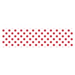 Polka Dots - Alizarin Red on White Satin Scarf (Oblong)