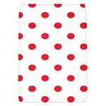 Polka Dots - Alizarin Red on White Removable Flap Cover (S)