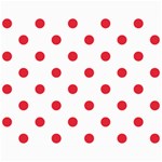 Polka Dots - Alizarin Red on White Collage 8  x 10 