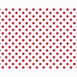 Polka Dots - Alizarin Red on White Collage 11  x 14 