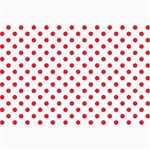 Polka Dots - Alizarin Red on White Collage 12  x 18 