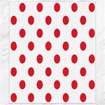 Polka Dots - Alizarin Red on White Canvas 8  x 10 