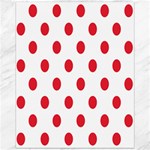 Polka Dots - Alizarin Red on White Canvas 16  x 20 