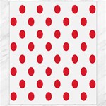 Polka Dots - Alizarin Red on White Canvas 20  x 24 