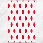Polka Dots - Alizarin Red on White Canvas 20  x 30 
