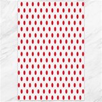 Polka Dots - Alizarin Red on White Canvas 24  x 36 