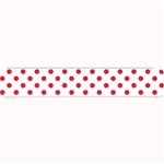 Polka Dots - Alizarin Red on White Small Bar Mat