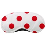 Polka Dots - Alizarin Red on White Sleeping Mask