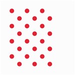 Polka Dots - Alizarin Red on White Small Garden Flag (Two Sides)