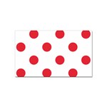 Polka Dots - Alizarin Red on White Sticker Rectangular (100 pack)