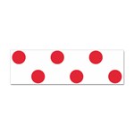 Polka Dots - Alizarin Red on White Sticker Bumper (10 pack)