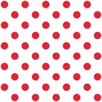 Polka Dots - Alizarin Red on White ScrapBook Page 12  x 12 