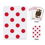 Polka Dots - Alizarin Red on White Playing Cards Single Design