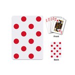 Polka Dots - Alizarin Red on White Playing Cards (Mini)