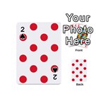Polka Dots - Alizarin Red on White Playing Cards 54 (Mini)