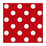 Polka Dots - White on Fire Engine Red Medium Glasses Cloth
