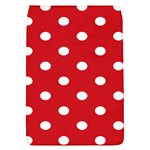 Polka Dots - White on Fire Engine Red Removable Flap Cover (S)