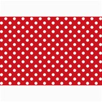 Polka Dots - White on Fire Engine Red Collage 12  x 18 