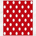Polka Dots - White on Fire Engine Red Canvas 8  x 10 