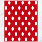 Polka Dots - White on Fire Engine Red Canvas 11  x 14 