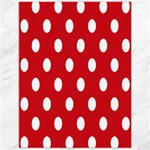 Polka Dots - White on Fire Engine Red Canvas 12  x 16 