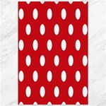 Polka Dots - White on Fire Engine Red Canvas 12  x 18 