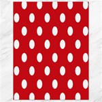 Polka Dots - White on Fire Engine Red Canvas 18  x 24 
