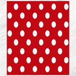 Polka Dots - White on Fire Engine Red Canvas 20  x 24 