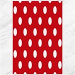 Polka Dots - White on Fire Engine Red Canvas 20  x 30 