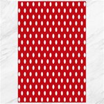 Polka Dots - White on Fire Engine Red Canvas 24  x 36 