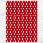 Polka Dots - White on Fire Engine Red Canvas 36  x 48 