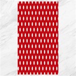 Polka Dots - White on Fire Engine Red Canvas 40  x 72 