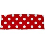 Polka Dots - White on Fire Engine Red Body Pillow Case (Dakimakura) (One Side)