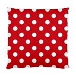 Polka Dots - White on Fire Engine Red Standard Cushion Case (Two Sides)