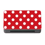 Polka Dots - White on Fire Engine Red Memory Card Reader with CF