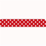 Polka Dots - White on Fire Engine Red Small Bar Mat