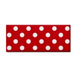Polka Dots - White on Fire Engine Red Hand Towel