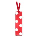 Polka Dots - White on Fire Engine Red Small Book Mark