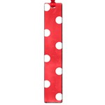 Polka Dots - White on Fire Engine Red Large Book Mark