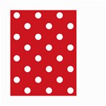 Polka Dots - White on Fire Engine Red Small Garden Flag (Two Sides)