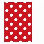 Polka Dots - White on Fire Engine Red Large Garden Flag (Two Sides)