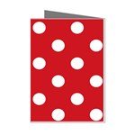 Polka Dots - White on Fire Engine Red Mini Greeting Cards (Pkg of 8)