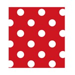 Polka Dots - White on Fire Engine Red Greeting Card 4.5  x 6 