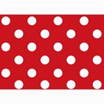 Polka Dots - White on Fire Engine Red 5  x 7  Photo Cards
