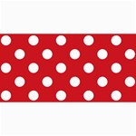 Polka Dots - White on Fire Engine Red 4  x 8  Photo Cards