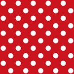 Polka Dots - White on Fire Engine Red ScrapBook Page 8  x 8 