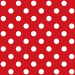 Polka Dots - White on Fire Engine Red ScrapBook Page 12  x 12 