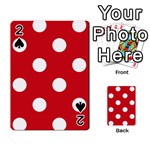 Polka Dots - White on Fire Engine Red Playing Cards 54 Designs