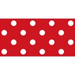 Polka Dots - White on Fire Engine Red YOU ARE INVITED 3D Greeting Card (8x4)